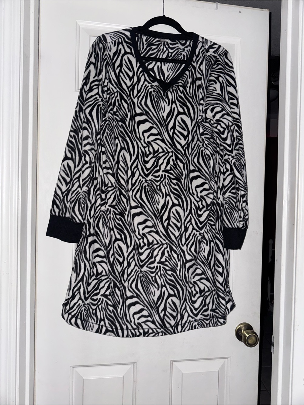 Women Black & White Zebra Print Dress